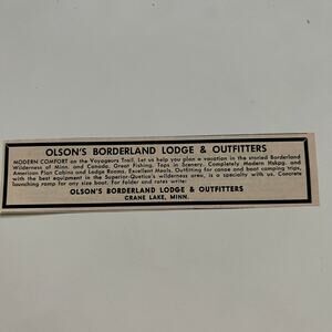 Olson's Borderland Lodge & Outfitters Modern Comfort 1966 Ad SAH2-M9